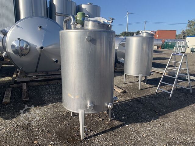 850 Liter Rührwerksbehälter mit Propellerrührwerk aus V2A  S16302