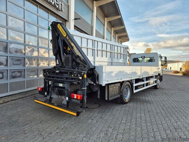 Plattformanhänger Mercedes-Benz Atego 1324 L Glaswand Heckkran PK10002 SH Funk