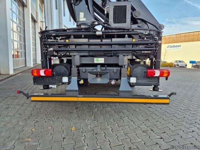 Plattformanhänger Mercedes-Benz Atego 1324 L Glaswand Heckkran PK10002 SH Funk