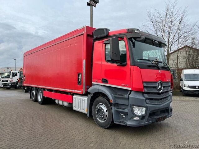 Flatbed truck with tarp MERCEDES-BENZ Antos 2540 L 6x2 Pritsche LBW