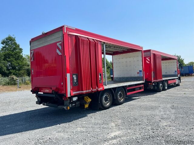 Flatbed truck with tarp MERCEDES-BENZ Antos 2540 L 6x2 Pritsche LBW