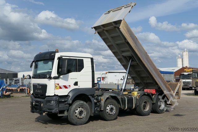 Dreiseitenkipper LKW MAN 41.470 TGS 8x4, Bordmatik, Anbauplatte, Kombitür