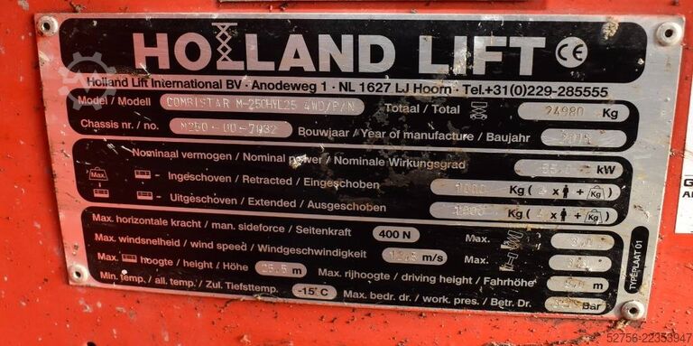Scissor lift Holland Lift Combistar M-250HYL25 4WD/P/N