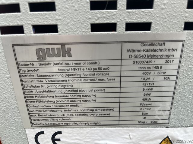 Temperature control unit GWK teco cs 140e
