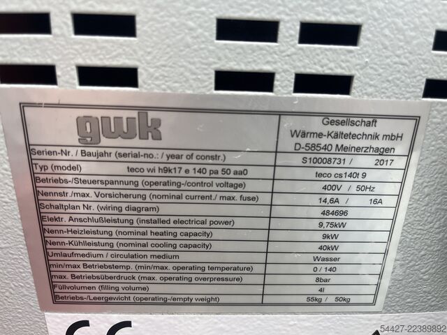 Temperature control unit GWK teco cs 140e