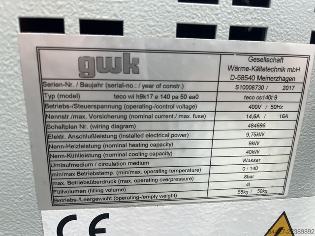 Temperature control unit GWK teco cs 140e