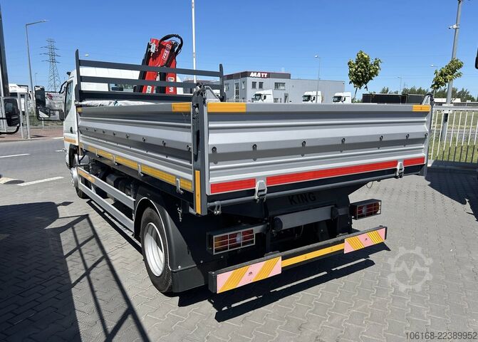 Crane with tipper Fuso Canter 7C15 Fassi Kran 3-seiten Kipper