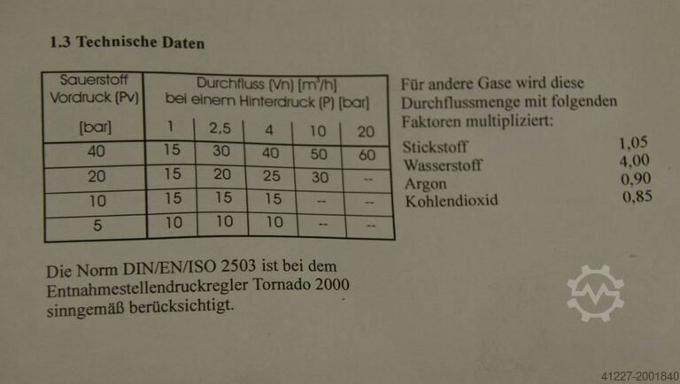 Pressure reducer 25 bar Messer Griesheim ET2000A