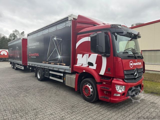 LKW mit Pritsche & Plane MERCEDES-BENZ 1843 LL Schiebeplane Edscha LBW 1,5t + Anhänger