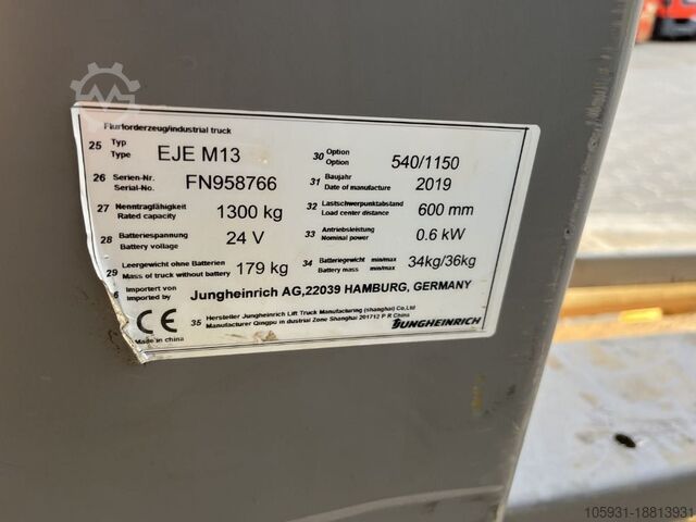 Electric Pallet Truck Jungheinrich EJEM13