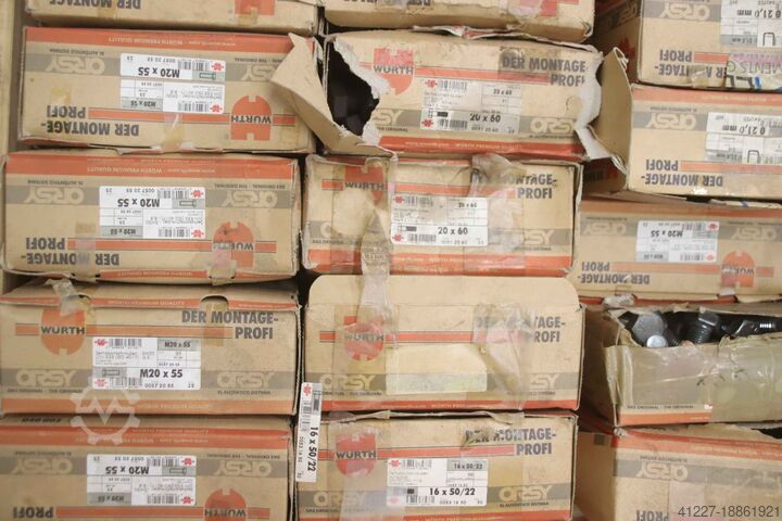 Hexagon screws cylinder screws M16 M20 730 kg Würth DIN 931 M20x55 / M16x50    DIN 933  M20x55