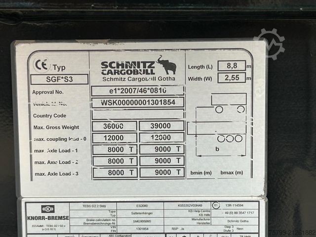 Tipper semitrailer SCHMITZ CARGOBULL Kipp-Auflieger Mulde 3x gleiche im Bestand  !!