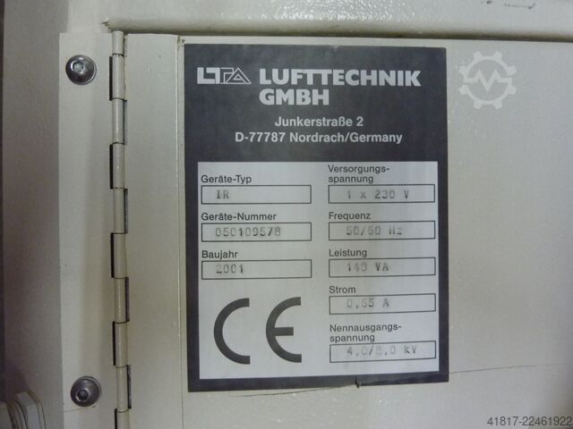Absauganlage elektrostatisch 2 Stück LTA Lufttechnik GmbH IR  Air Champion Typ1