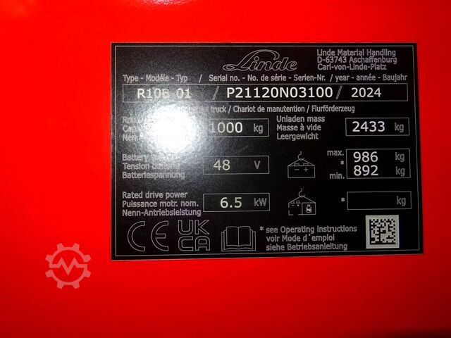 Schubmaststapler Linde R10B-01