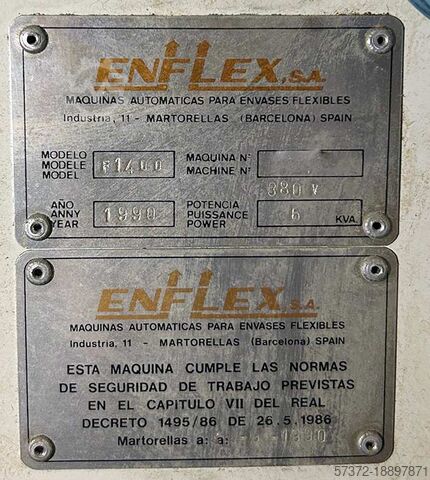 Beutelform-, Füll- und Verschließmaschine Enflex F 1400
