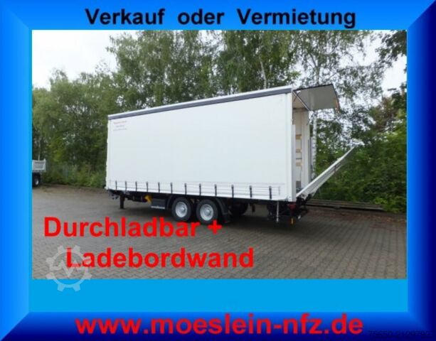 Open trailer with tarp Möslein TPS 11 DL 7,30  neuer Planenanhänger, Ladebordwand + Durchladbar