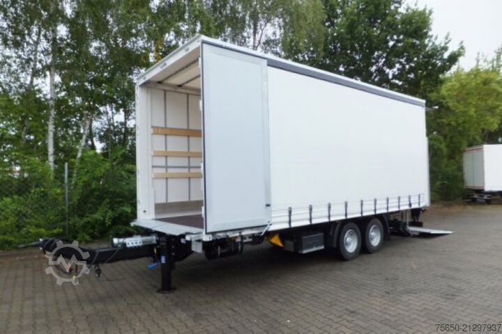 Open trailer with tarp Möslein TPS 11 DL 7,30  neuer Planenanhänger, Ladebordwand + Durchladbar