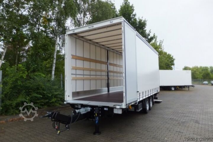 Open trailer with tarp Möslein TPS 11 DL 7,30  neuer Planenanhänger, Ladebordwand + Durchladbar