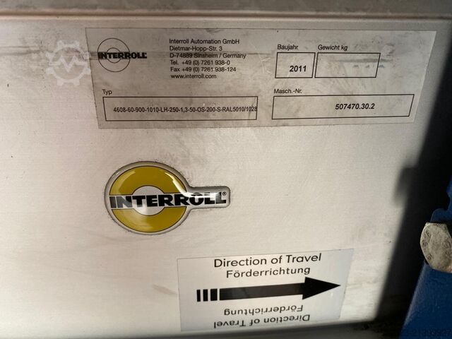 Conveyor belt Interroll Gurtband Kurve/45 Grad Kurve