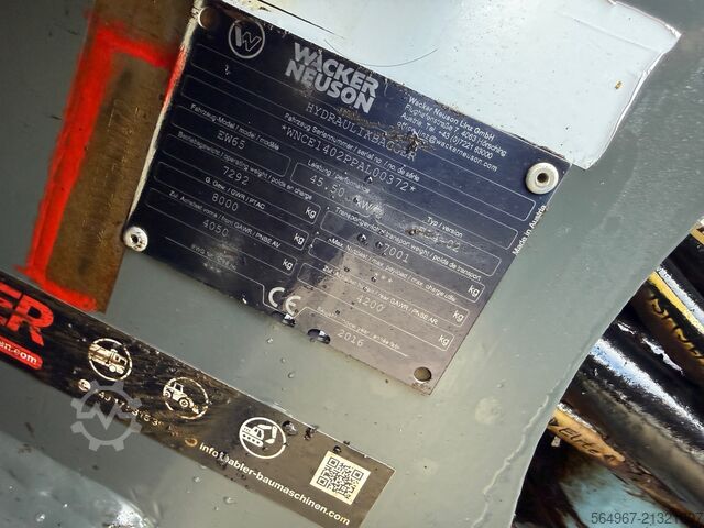 Mobile excavator Wacker Wacker Neuson EW65 Mobilbagger Powertilt