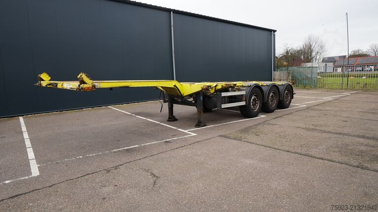 Container transportation D-tec Extendable container transport trailer