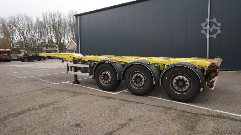 Container transportation D-tec Extendable container transport trailer