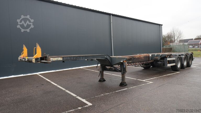 Container transportation D-tec Extendable container transport trailer