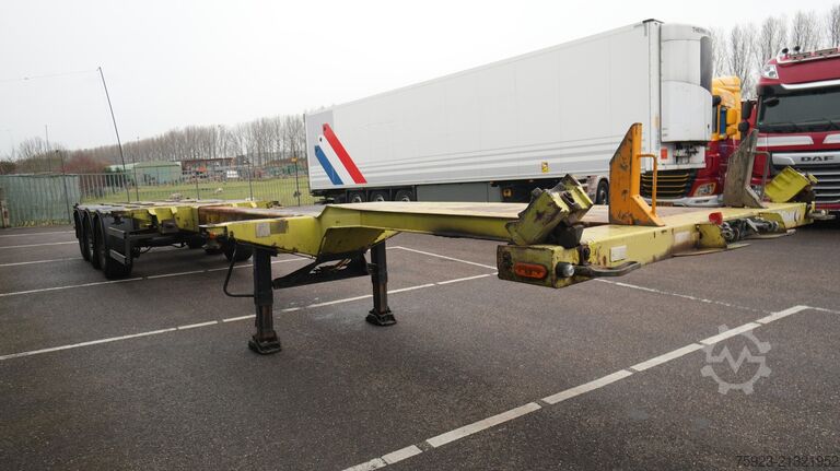 Container transportation D-tec Extendable container transport trailer