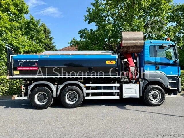 Tipper with crane MAN TGS 26.400 /6x6/Kipper Mit HMF 1643 Z2 /Euro6/2...