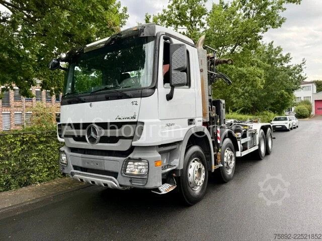 Hakenarmsystem Mercedes-Benz Actros 3241 8x4/Abrollkipper+Fassi F155/Euro5