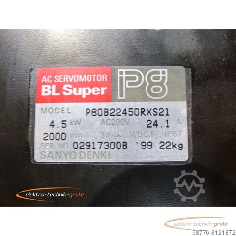 Steuerung Sanyo Denki P80B22450RXS21 AC Servomotor - ! -