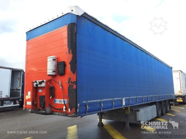 Open semitrailer with tarp Schmitz Cargobull Semitrailer Curtainsider Standard Hayon
