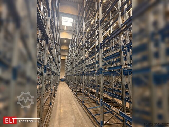 Heavy-duty rack, industrial shelving, high-bay rack SSI Schäfer PR600 – 30,90 lfm, Höhe 7,5m Boden + 4 Ebenen | Fachlast bis 3500 kg