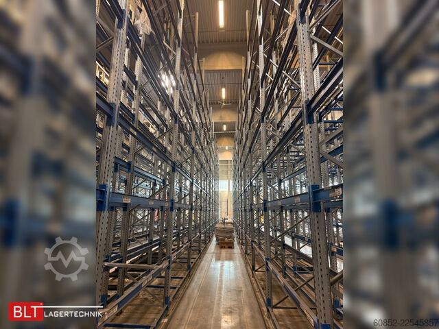 Heavy-duty rack, industrial shelving, high-bay rack SSI Schäfer PR600 – 30,90 lfm, Höhe 7,5m Boden + 4 Ebenen | Fachlast bis 3500 kg