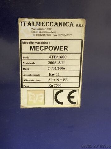 De-seeding and finishing machine ITALMECANICA MECPOWER 4TB/1600