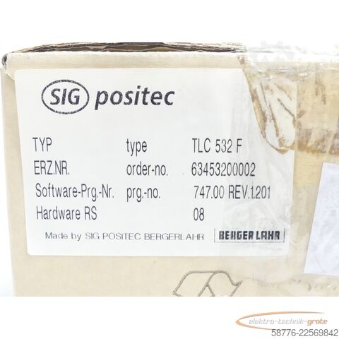 Component  SIG positec / Berger Lahr TLC 532 F Servo Drive SN:1110070929 - ! -