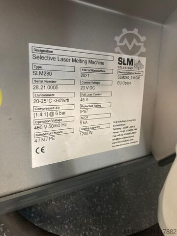 SLM Solution 280 2.0  2x400 Watt SLM Solution 2.0 280