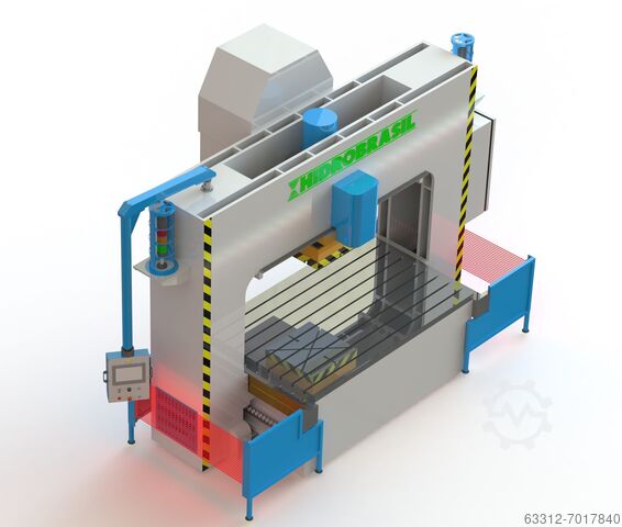 Portal straightening press 300 T Hidrobrasil 300 tonnen Portal-Richtpresse