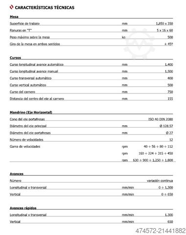 Milling machine Lagun FCM 185