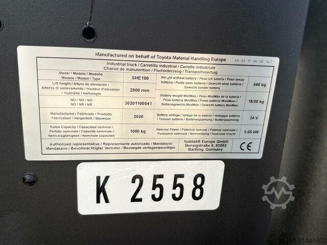 VS-22708 elektrischer Hochhubwagen BT SHE100 BT SHE100