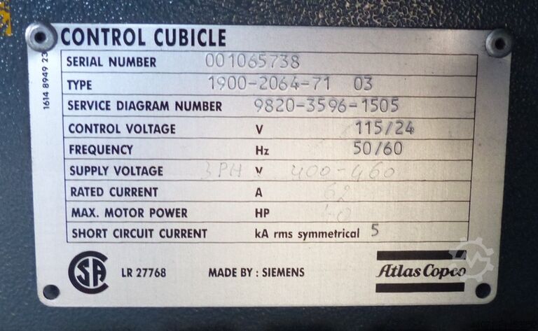 Screw Compressor GA22VSDFF Atlas Copco GA22VSDFF