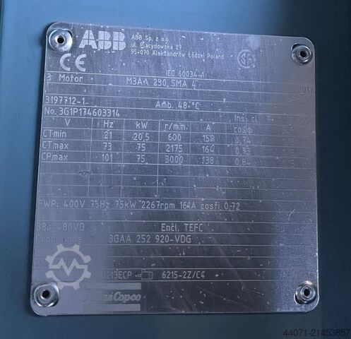 Screw compressor GA75VSDFF Atlas Copco GA75VSDFF