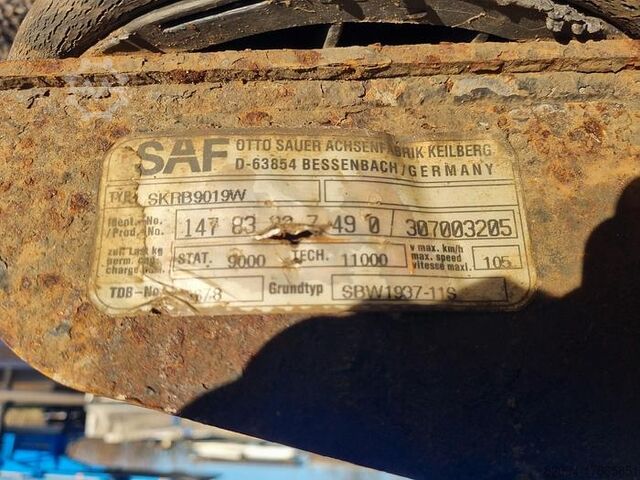 Axle SAF SKRB9019W| TRAILER AXLE 9 TON | DISC.