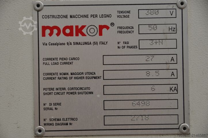 Edgebander for strips using the hot stamping method Makor DORA/4
