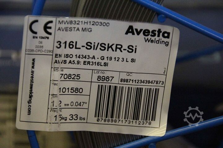 Schweißdraht 1,2 mm Gewicht 15 kg Avesta 316L-Si/SKR-Si