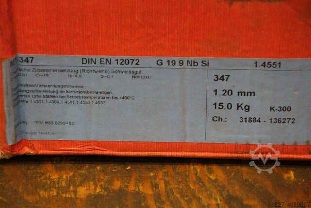 Schweißdraht 1,2 mm Gewicht 15 kg MTC MT-347