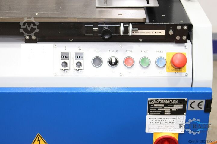 4 Kopf Bohrmaschine  / 4 head Paper Drilling machine Dürselen PB 04