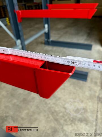 Cantilever racking, heavy-duty racking for long goods ca. 4 lfm. Kragarmregal H: 400cm ,Fuß +3 650 kg Belastung pro Arm , Langgutregal
