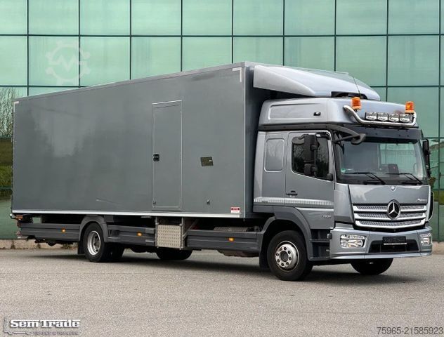 LKW mit Kofferaufbau MERCEDES-BENZ Atego 1221 EURO 6 ISOLATED BOX + HEATER SIDE DOO