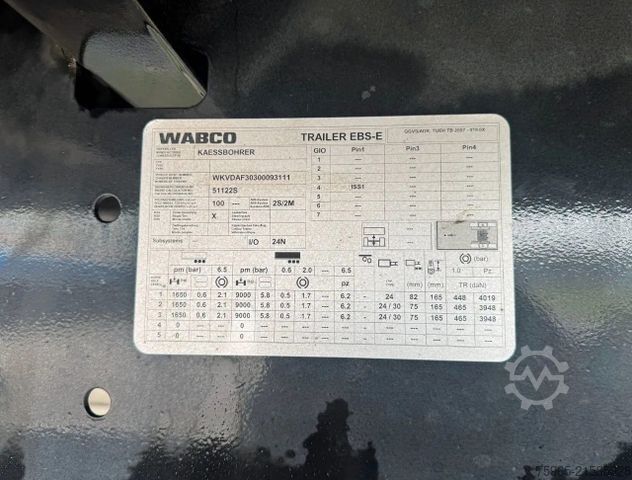 Open semitrailer with tarp  Other KAESSBOHRER  MAXIMA   DRUM BRAKES     SLID